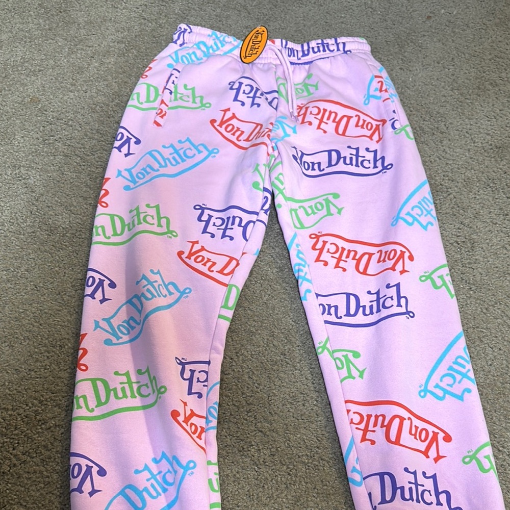 Von Dutch Multicolor Logo Sweatpants